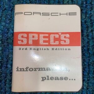 Porsche SPEC’S 3rd English Edition